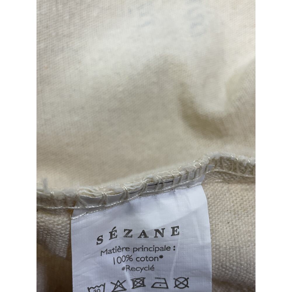 Sezane Striped Ecru Red L'Avventura Tote Bag - Picture 3 of 3